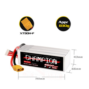 <span class=keywords><strong>CHAMPION</strong></span> <span class=keywords><strong>Precio</strong></span> de fábrica OEM/ODM 6800mAh 100C 6S 22,2 V Paquete de batería de litio recargable con conector Mini Odamiya para airsoft - Product Image 5