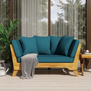 Coussins <span class=keywords><strong>de</strong></span> <span class=keywords><strong>lit</strong></span> <span class=keywords><strong>de</strong></span> <span class=keywords><strong>jardin</strong></span> extensibles, canapé d'extérieur convertible avec accoudoirs réglables et oreillers amovibles, résistant à l'eau - Product Image 3