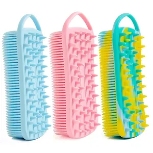 Zenidoo Brosse de Douche 2-en-1 en Silicone Alimentaire Double Face Douce pour Massage du Cuir Chevelu et Nettoyage Corporel Moussant - Product Image 1