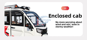Triciclo Eléctrico Cerrado, Seguro y Estable, Vehículo Familiar para Transporte Diario - Product Image 6