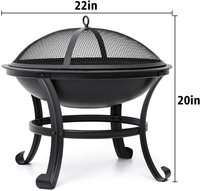 2026 extérieur jardin rond métal bois brûlant pliable extérieur Patio chauffage romain Vintage foyer Table salle à manger en plein air