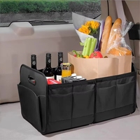 Organisateur de coffre de voiture de luxe, compartiments pliables, design antidérapant, polyester Oxford, adapté aux SUV, minivan, camion