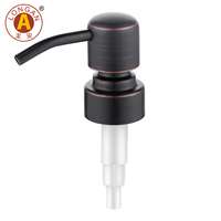 Pompe Distributrice de Savon Noir Recyclable en Acier Inoxydable, Pompe Distributrice de Savon Liquide et de Shampooing pour Bouteille 24/410 28/400