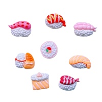 Mini Serie de Juguetes de Comida de Simulación: Pinza para el Pelo con Forma de Sushi (Rebanadas de Salmón, Bola de Arroz, Arroz Glutinoso), Accesorios DIY con Efecto de Goteo de Aceite