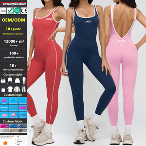 Traje de Yoga de Una Pieza Ajustado con Tirantes Cruzados y Logotipo Personalizado, Conjunto Deportivo para <span class=keywords><strong>Mujer</strong></span> - Product Image 4