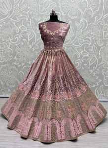 Nuevo Lehenga Choli Moderno de Terciopelo con Lentejuelas y Cuentas, Largo hasta el Suelo, para Bodas y Compromisos, Ropa Étnica Especial - Product Image 2