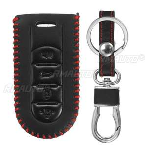 Housse de protection pour clé de voiture en cuir PU avec porte-clés pour Perodua MYVI/BEZZA/AXIA SE/ARUZ - Product Image 3
