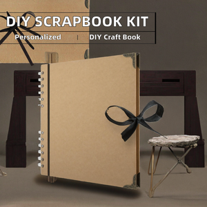 Marrone di carta Kraft spessa fai da te Album fotografico fatto a mano libro di memoria con rilegatura a spirale stile Scrapbook per la conservazione dei ricordi - Product Image 3
