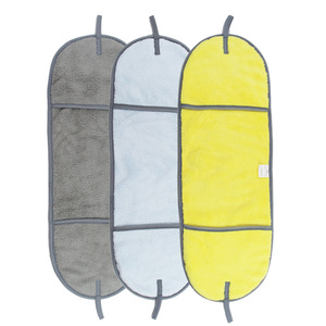 ผ้าเช็ดตัวสำหรับสัตว์เลี้ยง ผ้าขนแกะปะการัง แห้งเร็ว ดูดซับได้ดี สำหรับแมว สีเหลือง สีเทา สีฟ้า - Product Image 5