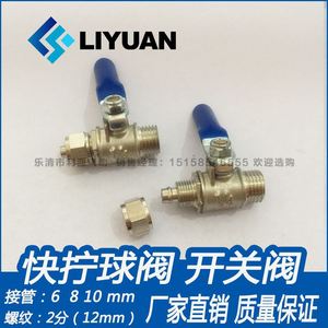 วาล์วบอลแบบหมุนเร็ว LiYuan ขนาด 6 8 10 มม. สำหรับสายลม 2 เกลียว ใช้ในอุตสาหกรรม - Product Image 3
