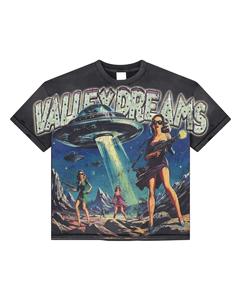 T-shirt Casual da Uomo Oversize in Maglia 100% Cotone ad Asciugatura Rapida Traspirante Effetto Lavato Vintage - Nero Taglie X Vegan - Product Image 2