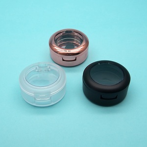 Paleta de sombra de ojos vacía, resaltador de polvo compacto, caja de embalaje con ventana, color oro rosa, diámetro de mm - Product Image 2