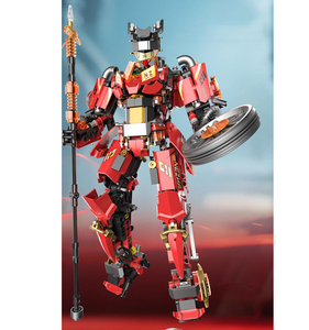 Juego 2 en 1 de Bloques de Construcción 3D de Motocicleta Guerrero Transformable, <span class=keywords><strong>Juguete</strong></span> de Ladrillos para Armar, Regalo de Cumpleaños para Niños, Modelo de <span class=keywords><strong>Juguete</strong></span> - Product Image 3