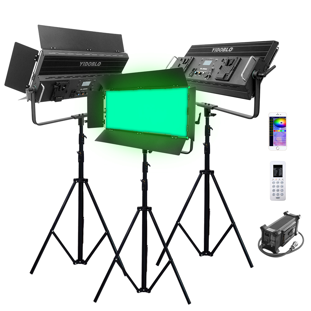High brightness 300w led studio lights photography RGB 9990k wireless dmx control thin panel lamp DC 56V stage flashing light
