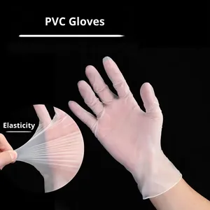 Guantes DE SEGURIDAD desechables de PVC personalizados al por mayor, accesorios de botiquín de primeros auxilios embalados individualmente, guantes de inspección de vinilo - Product Image 3
