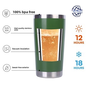 OEM Garrafa Térmica al por Mayor, Nuevo Diseño, Taza de Café Reutilizable, MOQ Bajo, Logotipo Personalizado, Botella de Agua, Vaso de Acero Inoxidable de Color Moderno - Product Image 2