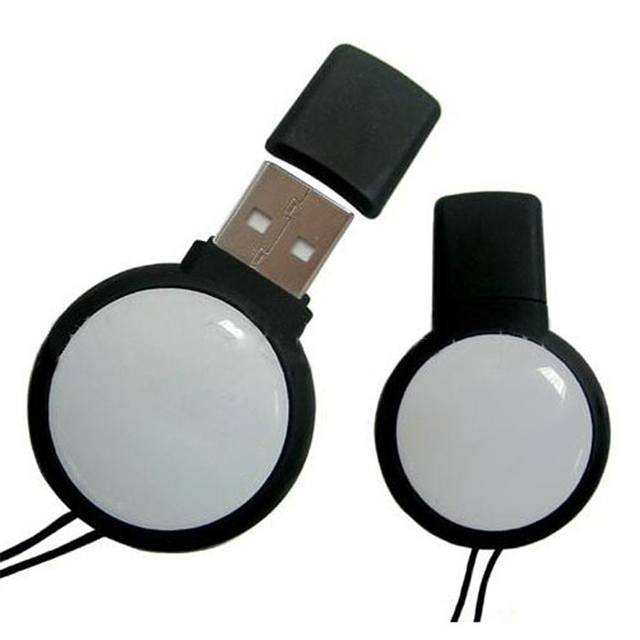 High Quality Luxury Waterproof Plastic USB Flash Drive Round Shape Logo Engraving Business Souvenir Gift