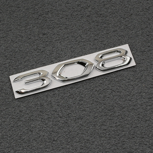 Adesivi personalizzati in metallo cromato loghi 3D digitali per auto 208 <span class=keywords><strong>308</strong></span> 508 3008 4008 5008 adesivi decorativi per bagagliaio - Product Image 4