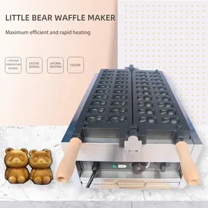 Bear Waffle Maker For Commercial Products In The Shape Of Animals Adjustable Power Customized Non-stick Bear Shaped Waffle Maker