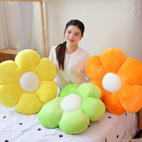 Coussin en peluche fleur coloré pour bureau, maison, canapé, chaise, avec rembourrage en coton PP, vente en gros