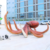 Tamaño gigante Animatronic animales marinos vida pulpo para Oceanario acuario parque marino
