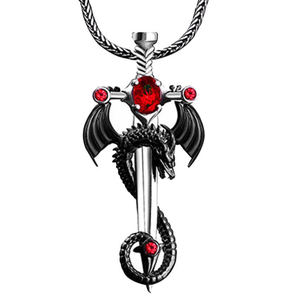 Collana da <span class=keywords><strong>uomo</strong></span> con ciondolo a forma di <span class=keywords><strong>spada</strong></span> antica europea e americana catena di maglione con collana popolare hip hop - Product Image 2