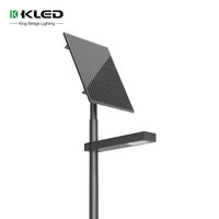 Lumière extérieure LED avec batterie LiFePO4, lampadaire, panneau solaire réglable, alliage d'aluminium, paysage, contrôle MPPT, détecteur de mouvement