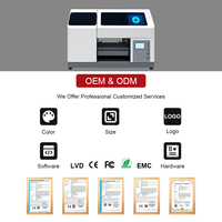 Impresora UV A4 de 21x34cm Directo de Fábrica, CMYKWW, Efecto de Relieve 3D, Máquinas de Impresión UV de Escritorio para Pequeñas Empresas