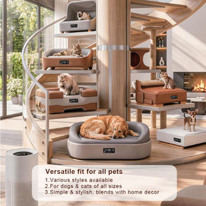 Canapé pour animaux de compagnie intelligent à circulation d'eau thermostatée personnalisable - Chauffé et refroidi pour chats et chiens - Product Image 3