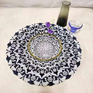 Assiette de présentation K11 en verre écologique, 33 cm (13 pouces), avec bord festonné et couleur transparente, idéale pour les mariages - Product Image 5