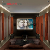 En bois Diffuseur Acoustique de Mur D'absorption Incurvé Bass Traps HI-FI et Home Cinéma Maison Panneaux 3D Modèle Conception L-ARC 300W