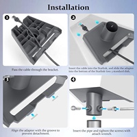 Kit d'adaptation de montage sur poteau de toit pour antenne Starlink V3 Gen3, pour tuyau de 1 à 1,5 pouces, installation facile pour support d'adaptateur de tuyau Starlink Gen 3