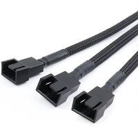 Cable de Extensión TEUCER/Zero para Ventilador de Chasis de PC, de Uno a Tres, 4 Pines, Blindado, con Conductores de Cobre, Revestimiento de PVC, PWM