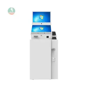 Dual touch screen clients bank card self-service machine banking kiosk financing institution terminal