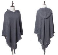 Acryl Langer Schal Poncho Cape Hochwertig Gestrickt Digital Bedruckt Mehrfarbig Damen Winter Mode Multifunktional Outdoor