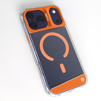 Coque de téléphone en TPU acrylique avec chargement magnétique sans fil, protection antichoc et grille métallique pour appareil photo pour iPhone 14-17, fabricant OEM ODM Chine