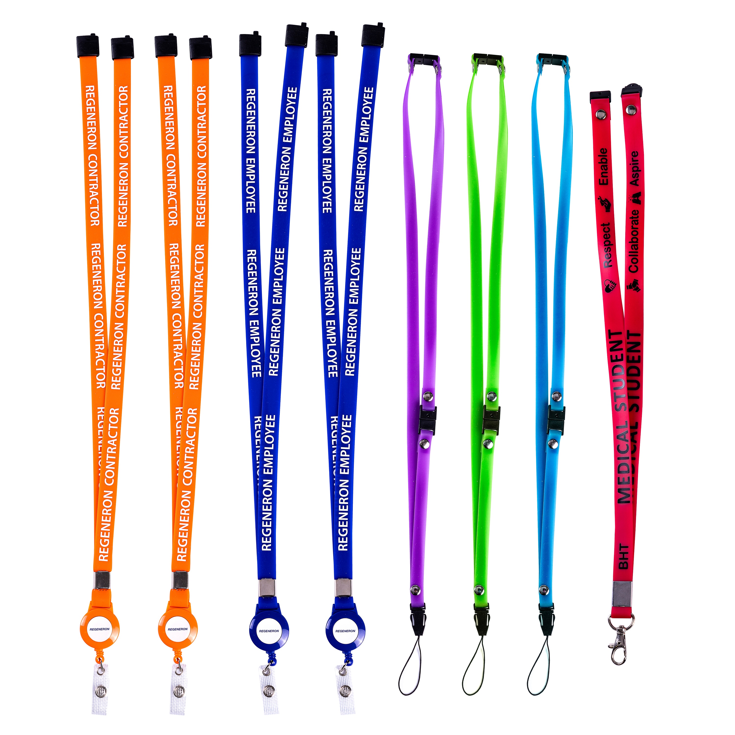 Impressão personalizada Logotipo Lanyard Sublimação Poliéster Pescoço ID Lanyards Silicone Chaveiro Logotipo personalizado Nylon Lanyard com regulamento