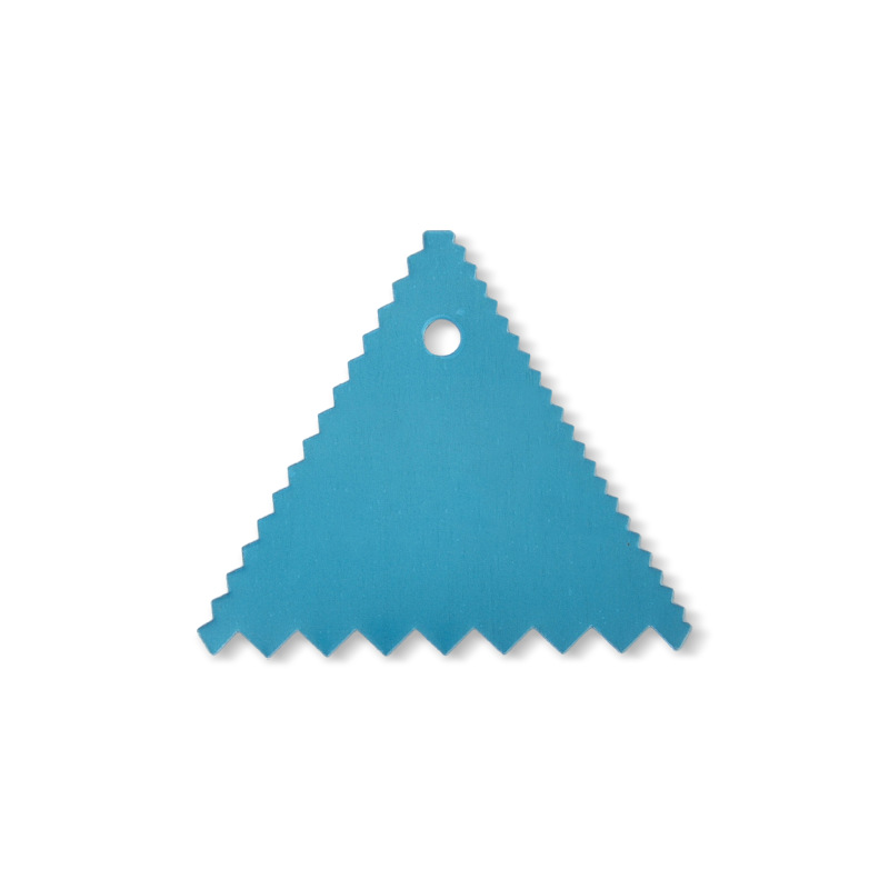 Coarse tooth triangular stainless steel scraper