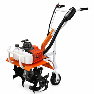 Gasoline Powered Garden Cultivator Orange Color Easy To Operate Tilling Soil Loosening Machine - Product Image 1