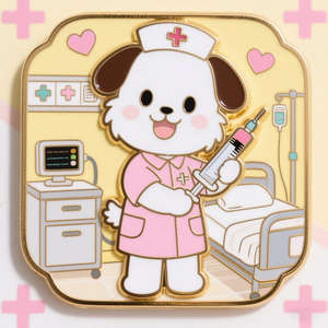 Badge en métal personnalisé style Anime Magic Girl, émail souple ou dur, plaqué or, épingles de revers en fer, logo personnalisé, objet de collection - Product Image 1