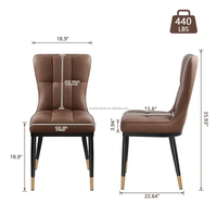 Chaise de salle à manger moderne de style italien avec pieds en fer, vente chaude, garantie 5 ans, style nordique