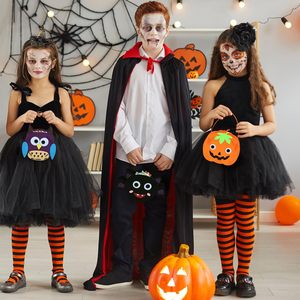 Paquete de 3 bolsas para tratar Halloween, cestas, bolsas de fieltro para Halloween, bolsas de dulces de Halloween para niños - Product Image 6