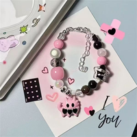 Bracelet extensible en pierres naturelles avec chat et papillon, cordon élastique, unisexe, réglable, bijoux tendance, cadeau