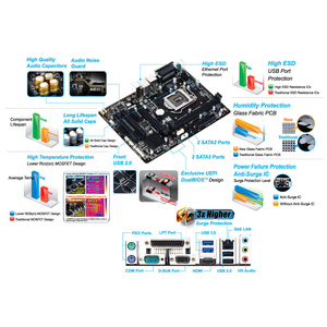 GIGABYTE In tel GA-H81M-S2PH (rev。2.1)16GB <span class=keywords><strong>DDR3</strong></span> LGA1150H81チップセットコアプロセッサーマイクロATXデスクトップゲーミングマザーボード - Product Image 2