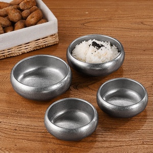 Nuova ciotola di riso in acciaio inossidabile a doppio strato 304 Vintage coreano cucina vecchia cucina cucina creativa per bambini piccola zuppa cucina - Product Image 2