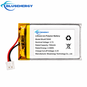 แบตเตอรี่ลิเธียมแบบชาร์จได้ 573040 3.7V 700mAh สำหรับอุปกรณ์สวมใส่อัจฉริยะ พร้อม MSDS - Product Image 2