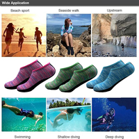 Chaussures d'eau hommes femmes chaussettes de natation impression couleur été plage baskets bord de mer baskets chaussettes pantoufles pour hommes femmes