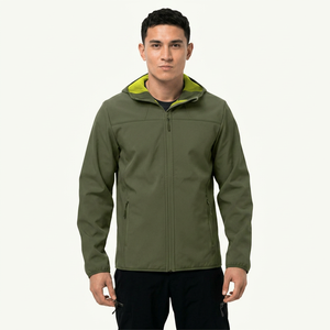 Veste Softshell pour homme de la meilleure qualité des meilleurs fabricants, design personnalisé avec col montant, veste imperméable à prix de gros - Product Image 1