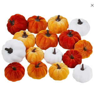 Venta al por Mayor de Calabazas de Espuma y Terciopelo Hechas a Mano, Duraderas, para Decoración de Bodas, Acción de Gracias y Otoño - Product Image 1