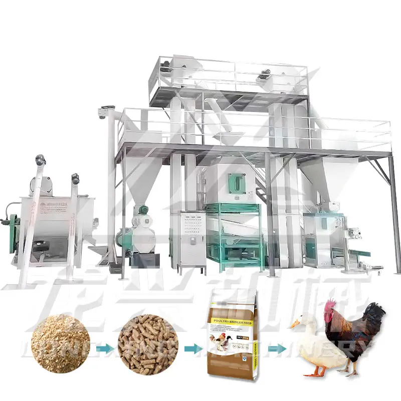 big scale ring die type chicken poultry broiler feed pellet line machines for turnkey project